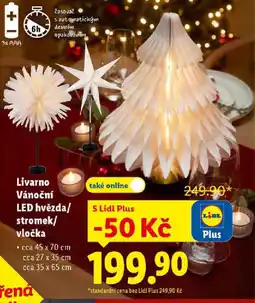 Lidl Livarno Vánoční LED hvězda/ stromek/ vločka nabídka