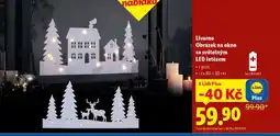 Lidl Livarno Obrázek na okno se světelným LED řetězem nabídka