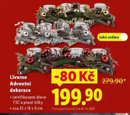 Lidl Livarno Adventní dekorace nabídka