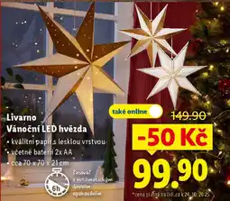 Lidl Livarno Vánoční LED hvězda nabídka