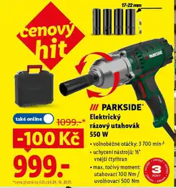 Lidl PARKSIDE Elektrický rázový utahovák 550 W nabídka