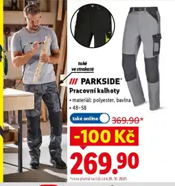 Lidl PARKSIDE Pracovní kalhoty nabídka