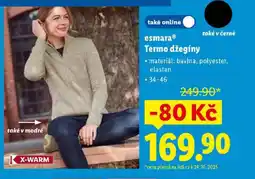 Lidl Esmara® Termo džegíny nabídka
