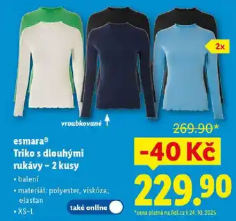 Lidl Esmara® Triko s dlouhými rukávy nabídka