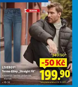 Lidl LIVERGY® Termo džíny,,Straight Fit" nabídka