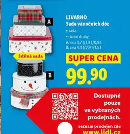 Lidl LIVARNO Sada vánočních dóz nabídka