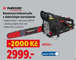 Lidl PARKSIDE Benzínová řetězová pila s elektrickým startováním nabídka
