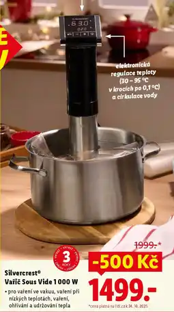 Lidl SilvercrestⓇ Vařič Sous Vide 1 000 W nabídka