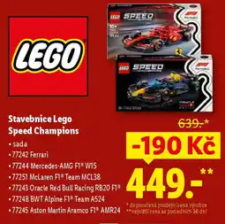Lidl Stavebnice Lego Speed Champions nabídka