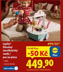 Lidl Lupilu Dřevěný zmrzlinářský vozík / pec na pizzu nabídka