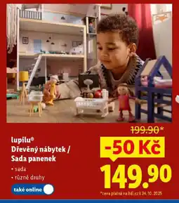 Lidl Lupilu® Dřevěný nábytek / Sada panenek nabídka