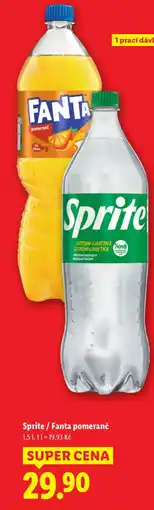 Lidl Sprite / Fanta pomeranč nabídka
