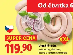 Lidl Vinná klobása nabídka