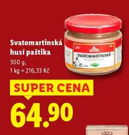 Lidl Svatomartinská husí paštika nabídka