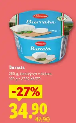 Lidl Milbona Burrata nabídka