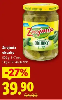 Lidl Znojmia okurky nabídka