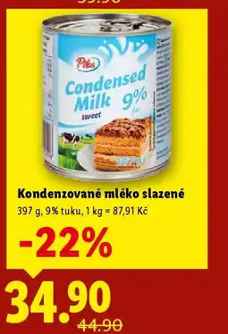 Lidl Kondenzované mléko slazené nabídka