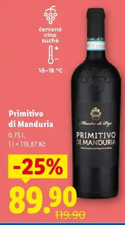 Lidl Primitivo di Manduria nabídka