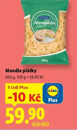 Lidl Mandle plátky nabídka