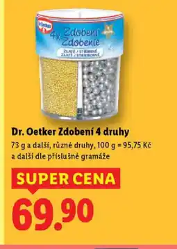 Lidl Dr. Oetker Zdobení 4 druhy nabídka