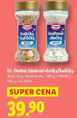 Lidl Dr. Oetker Zdobení vločky/kuličky nabídka