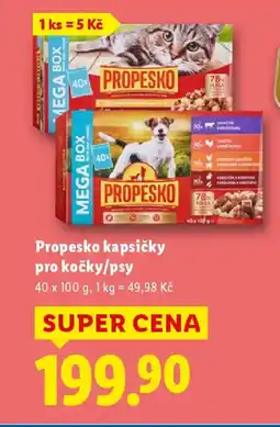 Lidl Propesko kapsičky pro kočky/psy nabídka