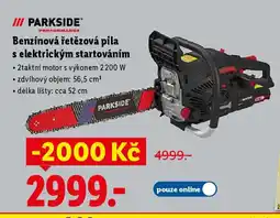 Lidl PARKSIDE Benzínová řetězová pila s elektrickým startováním nabídka