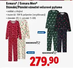 Lidl Esmara® / Esmara Men® Dámské/Pánské vánoční velurové pyžamo nabídka