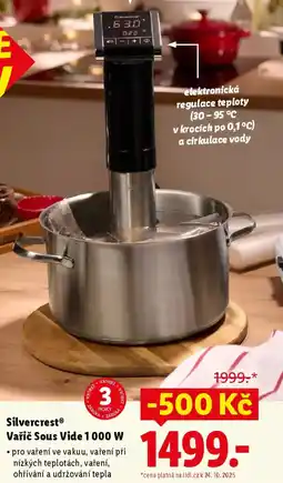 Lidl SilvercrestⓇ Vařič Sous Vide 1 000 W nabídka