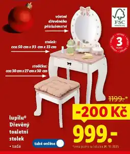 Lidl Lupilu® Dřevěný toaletní stolek nabídka