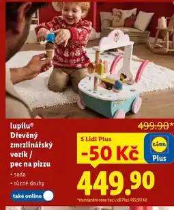 Lidl Lupilu Dřevěný zmrzlinářský vozík / pec na pizzu nabídka