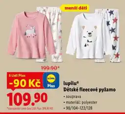 Lidl lupilu Dětské fleecové pyžamo nabídka