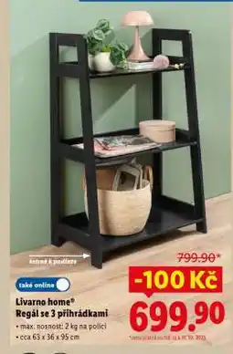 Lidl Livarno home Regál se 3 přihrádkami nabídka