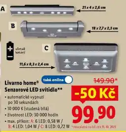 Lidl LIVARNO HOME Senzorové LED svítidlo nabídka