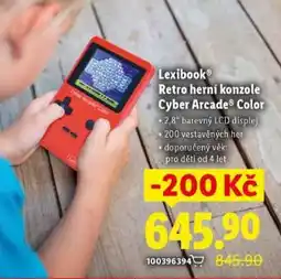 Lidl Lexibook Retro herní konzole Cyber Arcade Color nabídka
