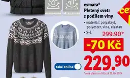 Lidl esmara Pletený svetr s podílem vlny nabídka