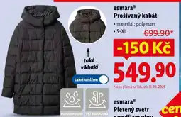 Lidl esmara PROŠÍVANÝ KABÁT nabídka