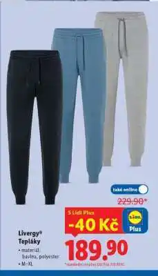Lidl LIVERGY Tepláky nabídka