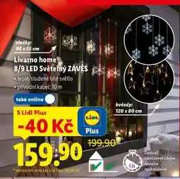 Lidl LIVARNO HOME 8/9 LED SVĚTELNÝ ZÁVĚS nabídka