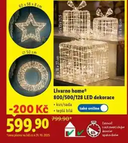Lidl Livarno home 800/500/128 LED dekorace nabídka