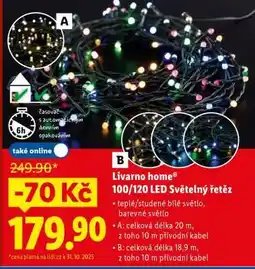 Lidl Livarno home 100/120 LED Světelný řetěz nabídka
