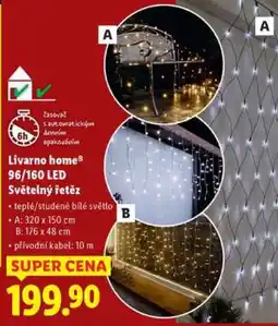 Lidl Livarno home 96/160 LED Světelný řetěz nabídka