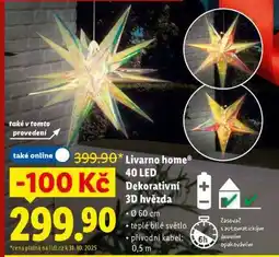 Lidl LIVARNO HOME 40 LED Dekorativní 3D Hvězda nabídka