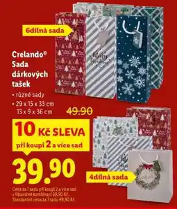 Lidl CRELANDO SADA DÁRKOVÝCH TAŠEK nabídka