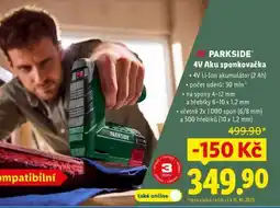 Lidl PARKSIDE 4V Aku sponkovačka nabídka