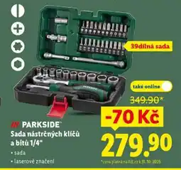 Lidl PARKSIDE Sada nástrčných klíčů a bitů 1/4 nabídka