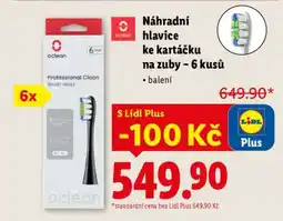 Lidl oclean Náhradní hlavice ke kartáčku na zuby – 6 kusů nabídka