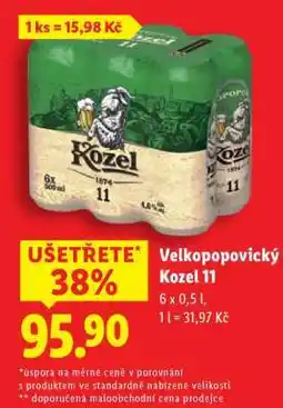 Lidl Velkopopovický Kozel 11 nabídka
