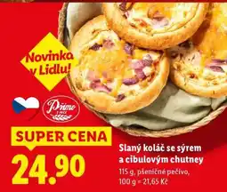 Lidl Slaný koláč se sýrem a cibulovým chutney nabídka
