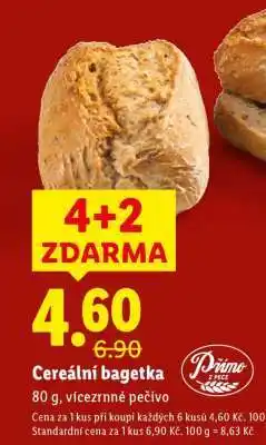 Lidl Cereální bagetka nabídka